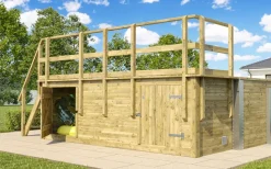 Weka Massief Houten Zwembad 595 Maat 2 Blauw-Brico Discount