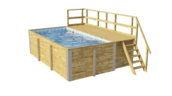 Weka Massief Houten Zwembad 595 Maat 1, Blauw/Mosica-Brico Online