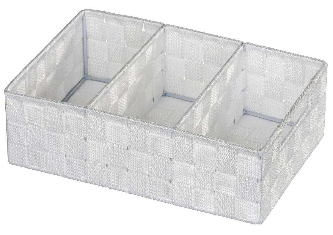 Brico Wenko Organizer Adria 3-Vaks 32X21X10Cm Met Wit