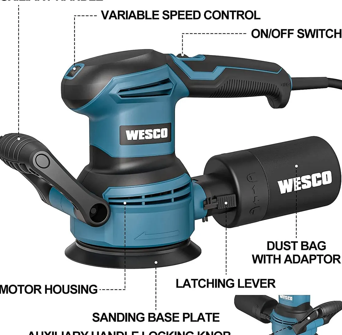 Brico Wesco Excentrische Schuurmachine Ws4258 400W Clearance