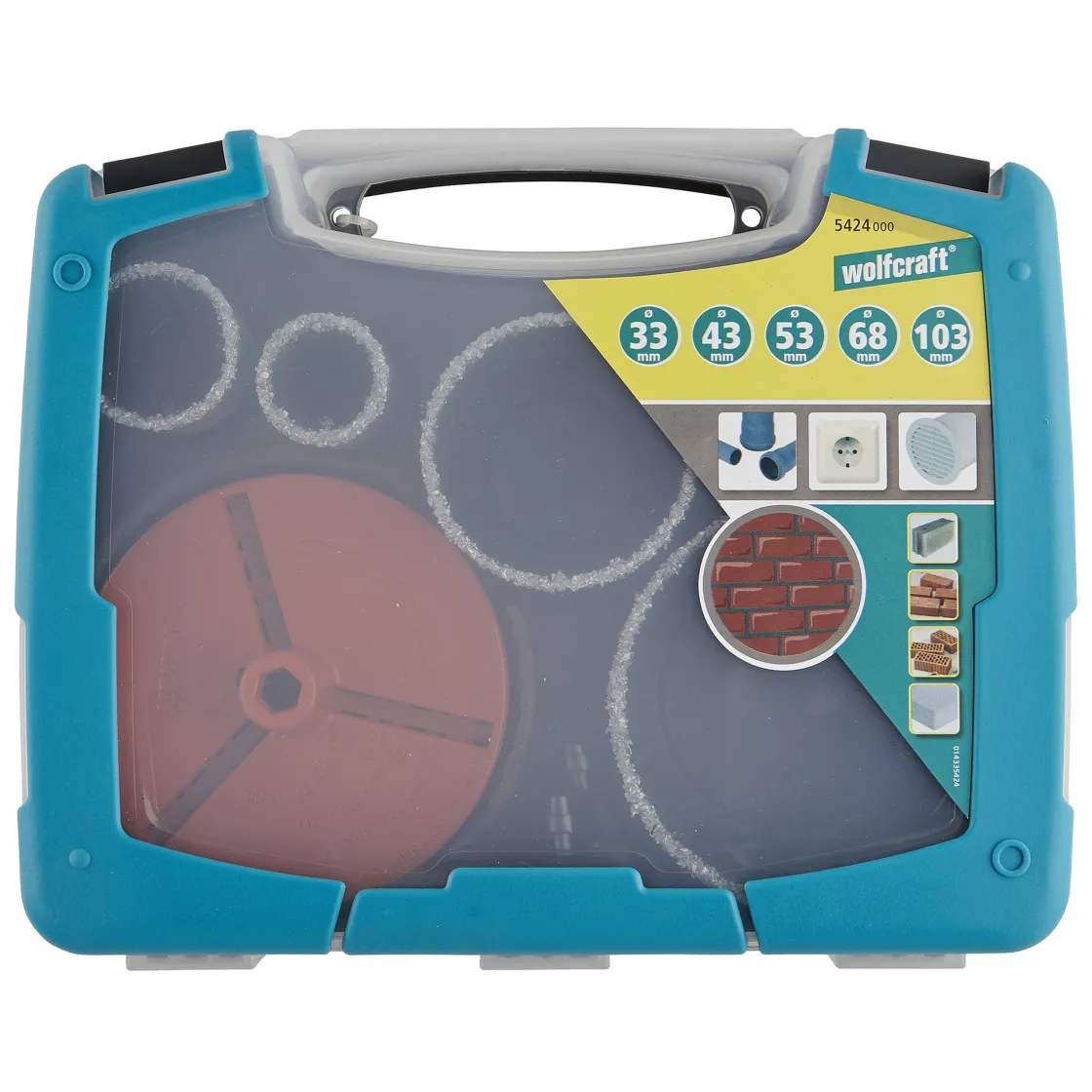 Brico Wolfcraft Boorkop Set 33/43/53/68/103Mm – 7 Stuks Best