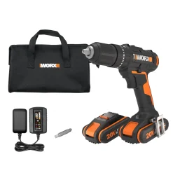 Brico Worx Accuboormachine Met Klopfunctie Wx370,1 20V (2 Accu'S) Hot