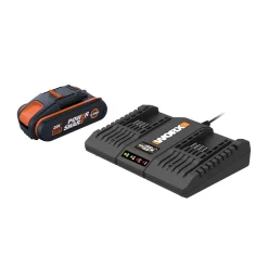 Brico Worx Batterij + Dubbele Lader Wa3610 20V 2Ah New
