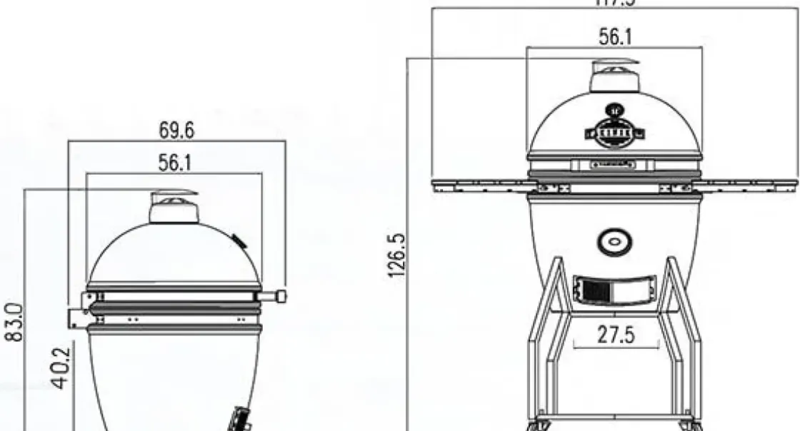 Yakiniku Kamado Barbecue 19 L + Onderstel-Brico Online