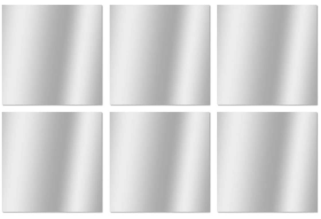 Brico Zelfklevende Spiegels 6 Stuks Vierkant 15X15Cm Hot