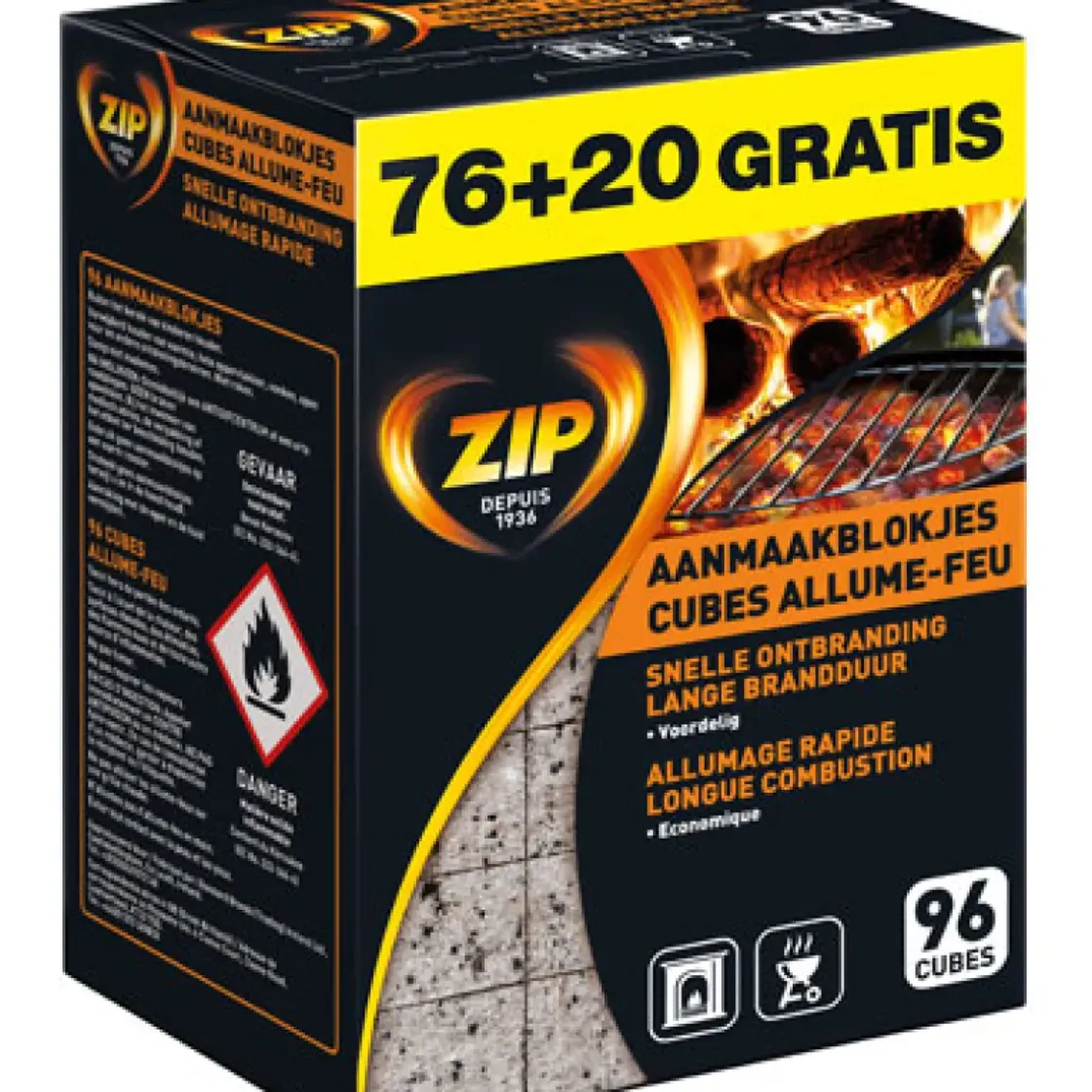 Brandstoffen<Brico Zip Aanmaakblokjes 'Energy Original' - 96 Stuks